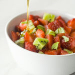 Strawberries Basil Fruit Salad