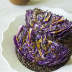 Grilled Cabbage with Beluga Lentil and Balsamic Sauce