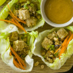 Lettuce Wraps with Tofu, Shiitake Mushrooms and Cauliflower Rice