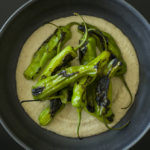 Blistered Shishito Peppers with Butter Beans Crema