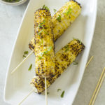 Grilled Corn on the Cob with Garlic and Basil